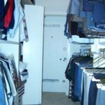 Hidden FamilySAFE safe room in the back of a large closet