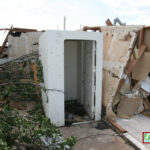 One of our FamilySAFE storm shelters after a large natural disaster