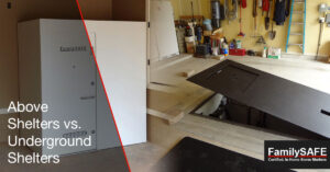 Learn about above ground storm shelters and below ground storm shelters