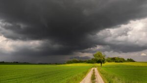 Storm in a rural area