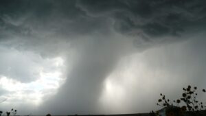 a tornado touching down