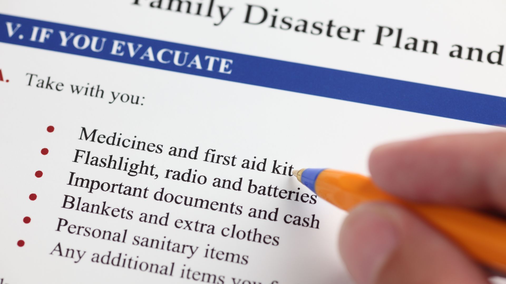 Family Disaster Plan