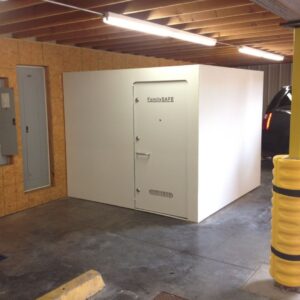 FamilySAFE shelter in a garage