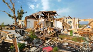 house debris from tornado