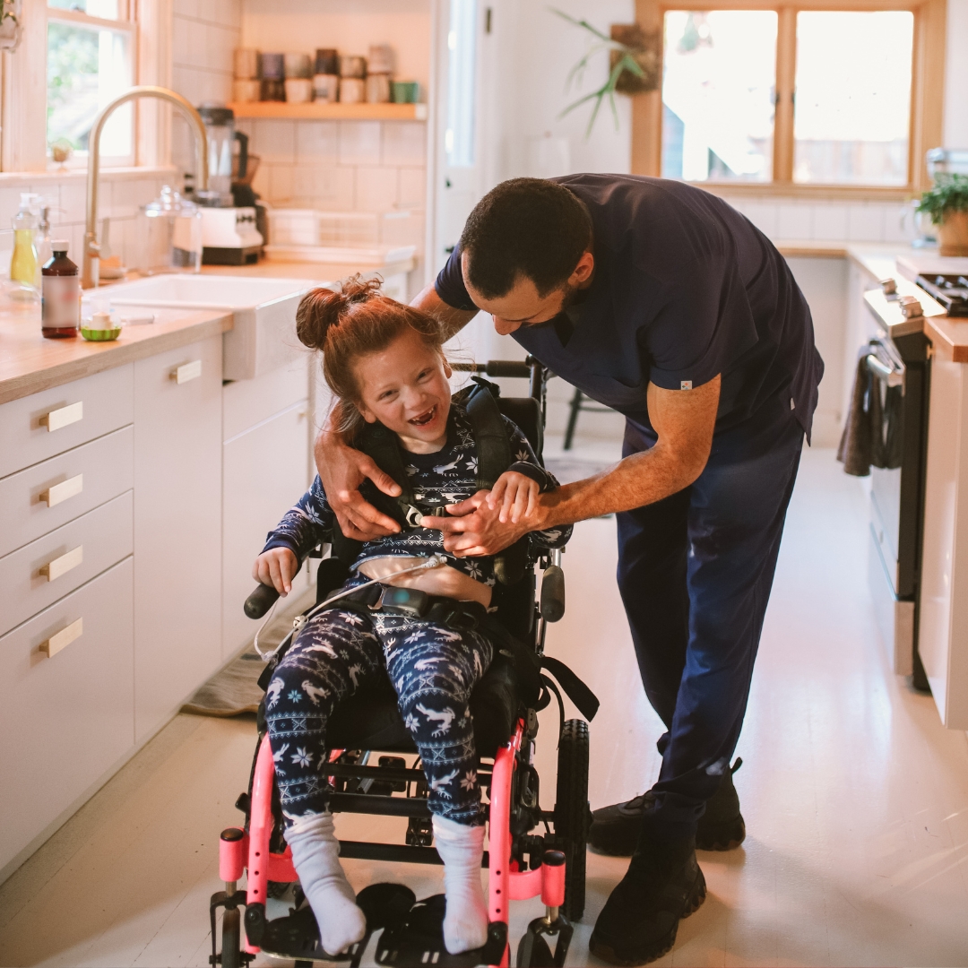 young girl in a wheel chair