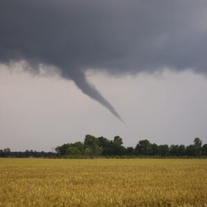 a tornado about to touch down