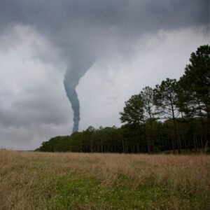 skinny tornado in field