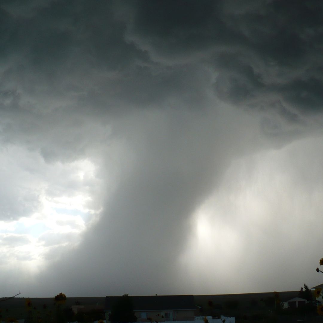 a large tornado spout