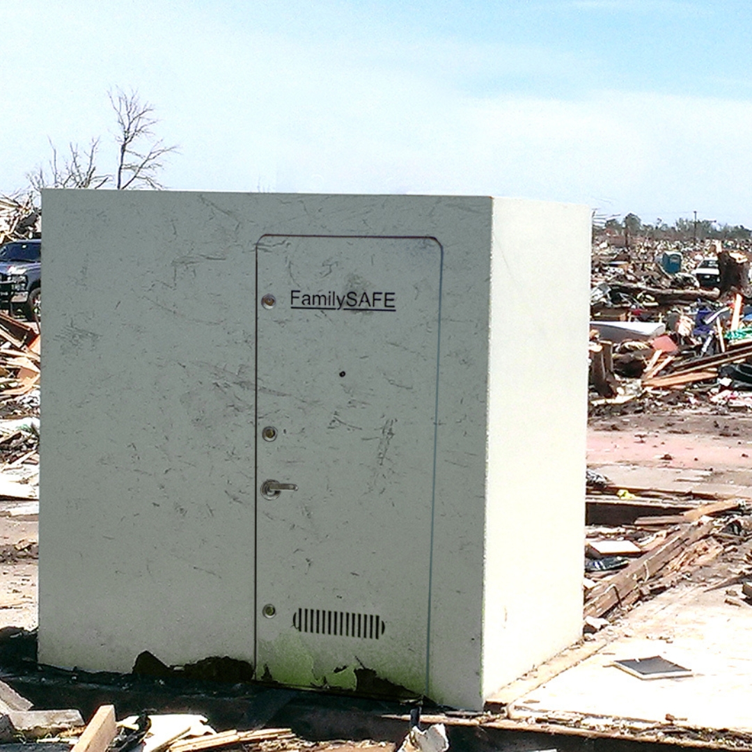 FamilySAFE shelter intact after a tornado