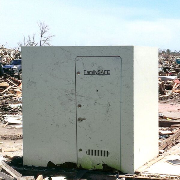 FamilySAFE storm shelter post-storm