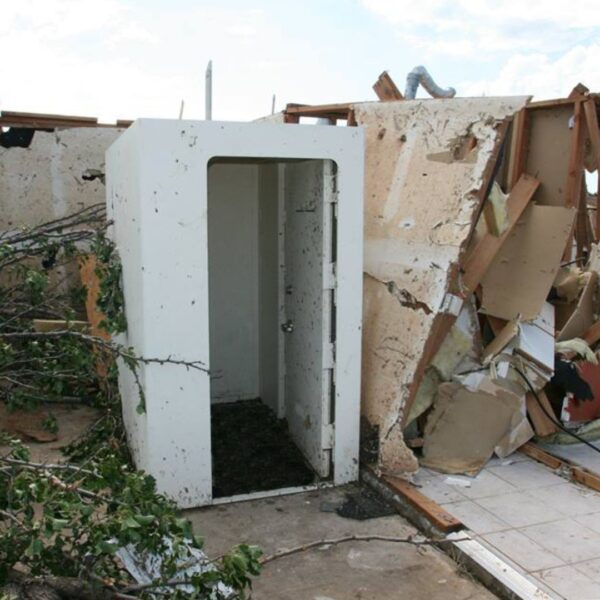 FamilySAFE storm shelter post-storm