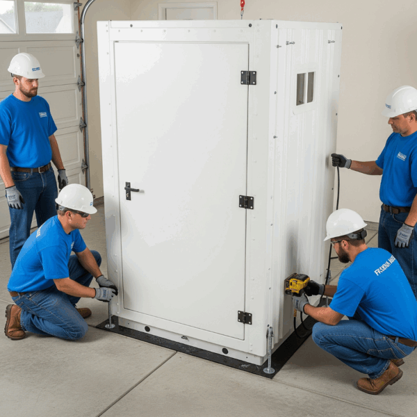 Storm shelter install