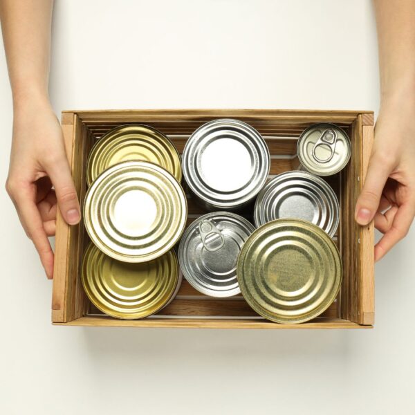 Box of non-perishable food.