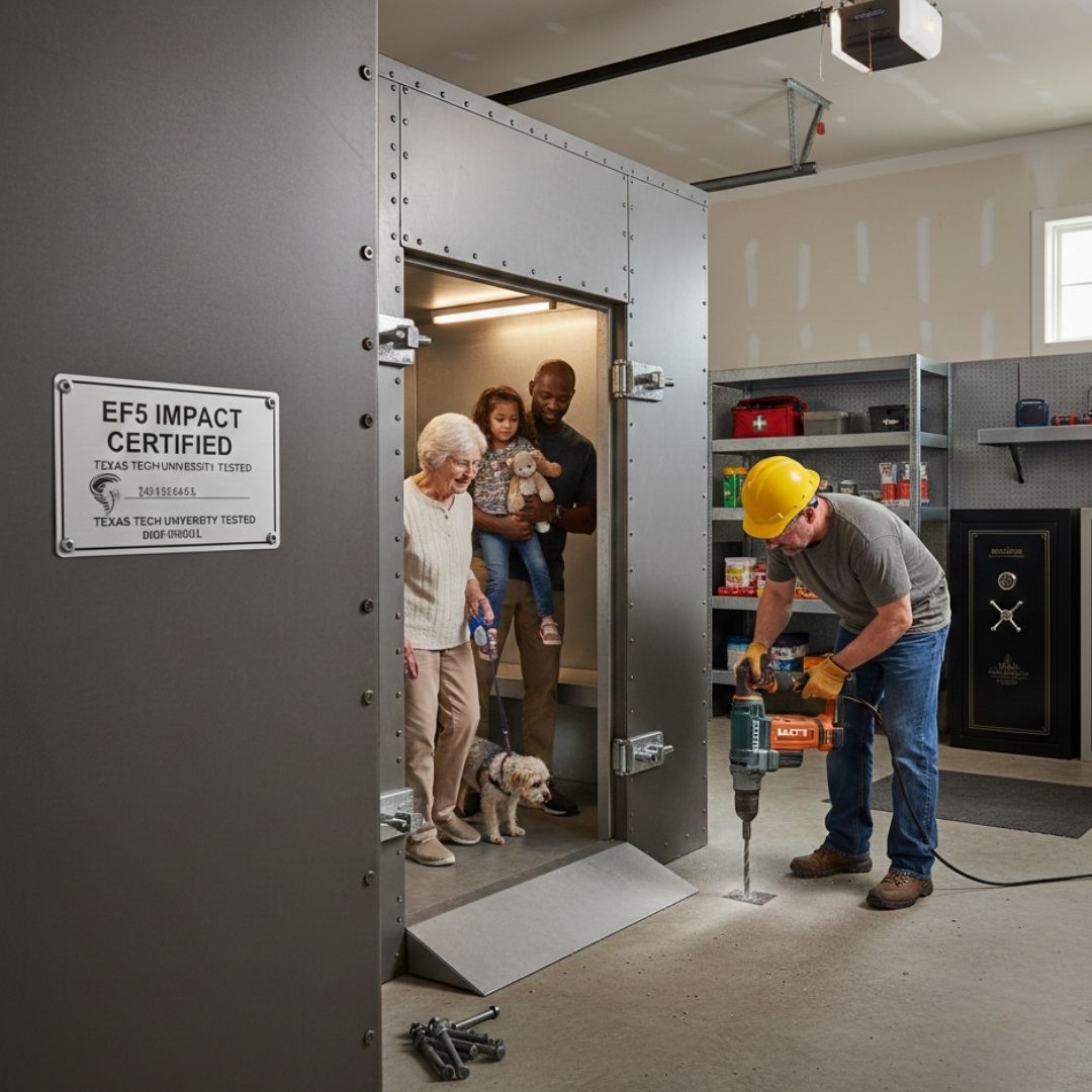 Storm shelter.