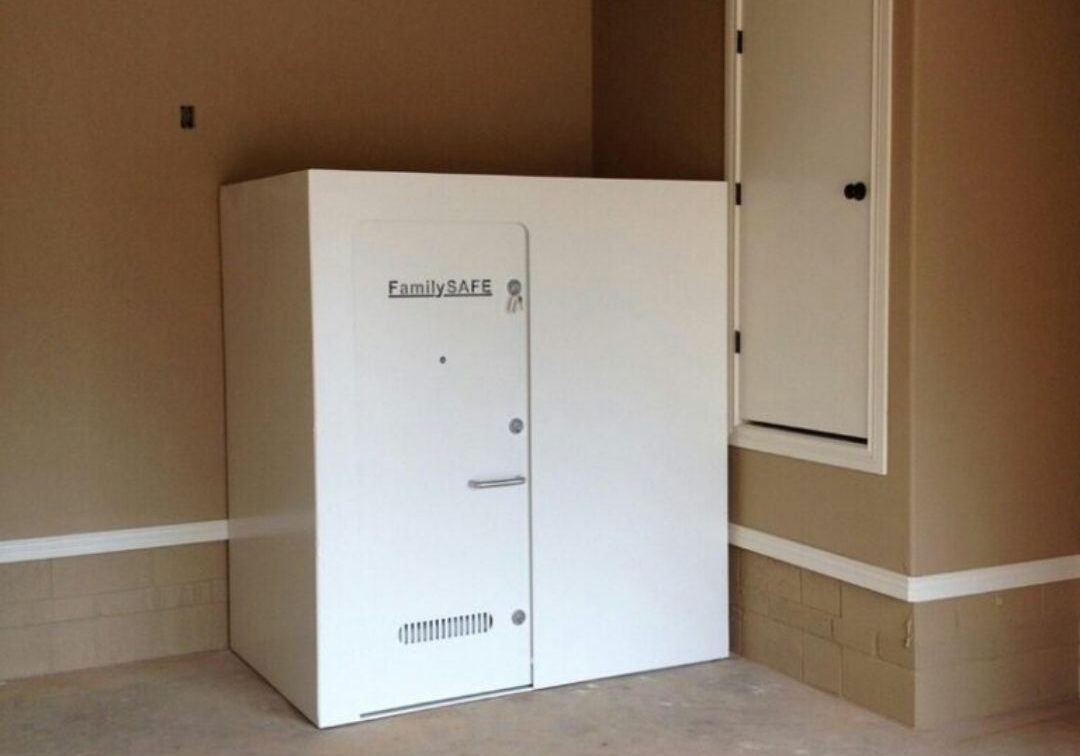 a steel tornado shelter