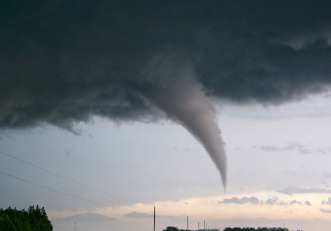 tornado touching down